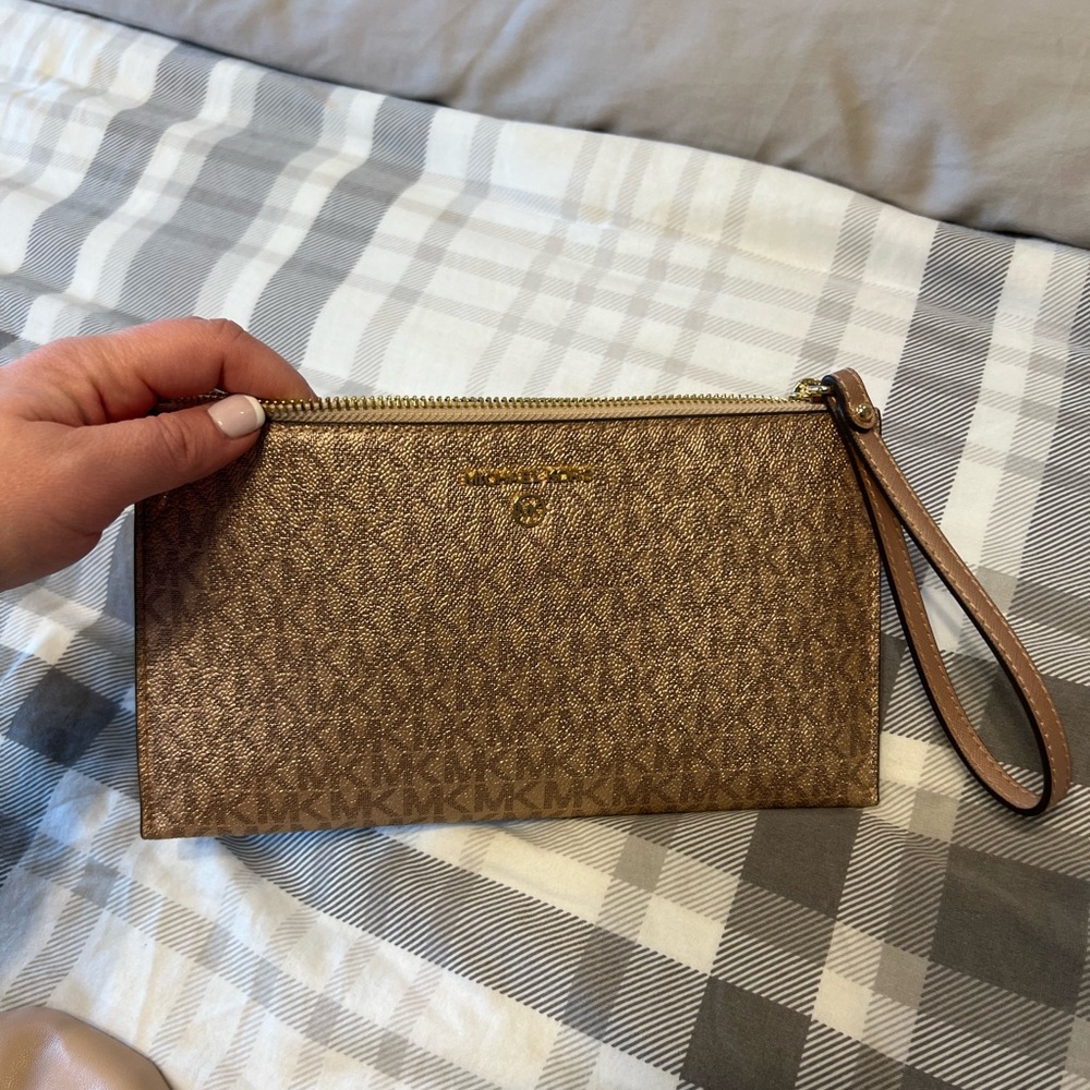 Michael Kors Brown Wristlet